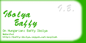 ibolya baffy business card